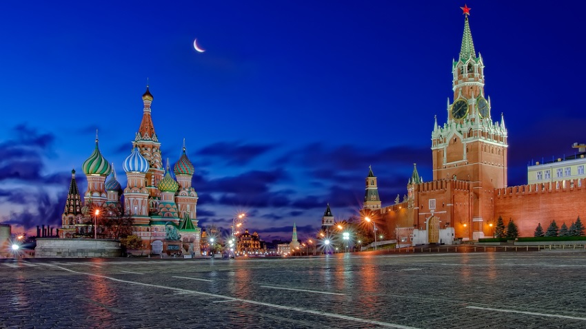 Огни ночной Москвы